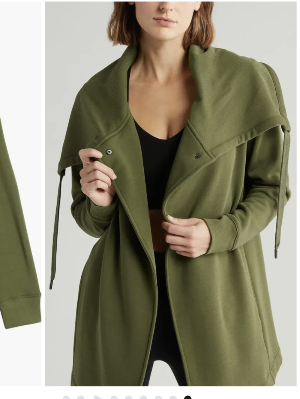 Zella Amazing Cozy Wrap Jacket In Black - Picture 10 of 10
